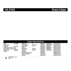 Centric Posi Quiet™ Loaded Brake Caliper for 1988 Porsche 911 - 142.37025