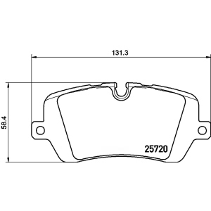 brembo Premium Low-Met OE Equivalent Rear Brake Pads for 2013 Land Rover Range Rover - P44021