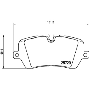 brembo Premium Low-Met OE Equivalent Rear Brake Pads for 2018 Land Rover Range Rover Sport - P44021