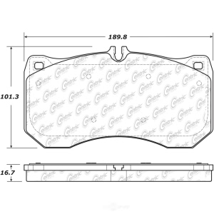 Centric Posi Quiet™ Semi-Metallic Front Disc Brake Pads for Audi S7 - 104.17810