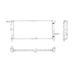 TYC Engine Coolant Radiator for Saturn Relay - 2881