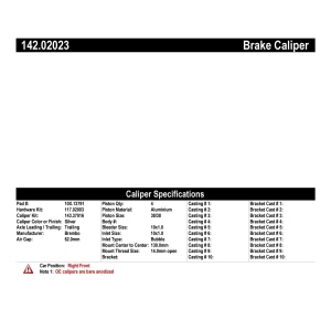 Centric Posi Quiet™ Loaded Brake Caliper for 2015 Alfa Romeo 4C - 142.02023