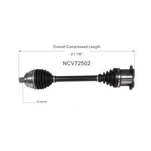 GSP North America Front Passenger Side CV Axle Assembly for 2004 Volkswagen Phaeton - NCV72502