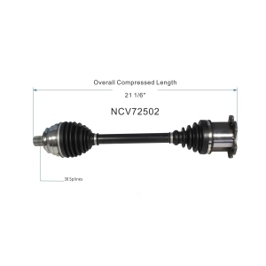 GSP North America Front Passenger Side CV Axle Assembly for Volkswagen Phaeton - NCV72502