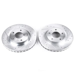 Power Stop PowerStop Evolution Performance Drilled, Slotted& Plated Brake Rotor Pair for 2011 Jeep Compass - AR8369XPR