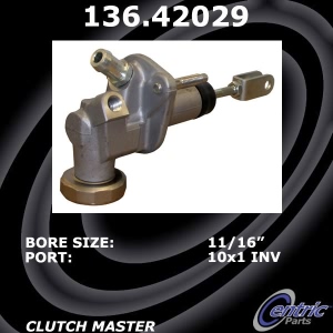 Centric Premium Clutch Master Cylinder for 2010 Infiniti G37 - 136.42029