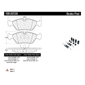 Centric Formula 100 Series™ OEM Brake Pads for 1988 BMW 535is - 100.02530