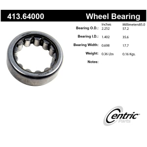 Centric Premium™ Rear Passenger Side Wheel Bearing for 1998 Pontiac Firebird - 413.64000