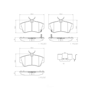 brembo Premium Ceramic Front Disc Brake Pads for 2002 Chrysler PT Cruiser - P11012N