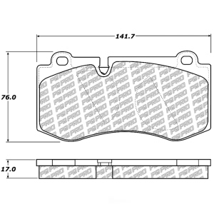Centric Posi Quiet Pro™ Semi-Metallic Front Disc Brake Pads for 2010 Mercedes-Benz CL600 - 500.12230