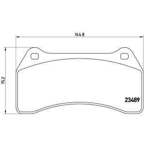 brembo Premium Low-Met OE Equivalent Front Brake Pads for Jaguar Super V8 - P36014