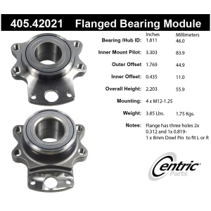 Centric Premium™ Wheel Bearing for Nissan 300ZX - 405.42021