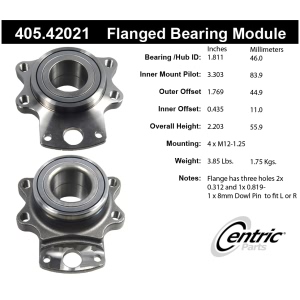 Centric Premium™ Wheel Bearing for 1996 Infiniti Q45 - 405.42021