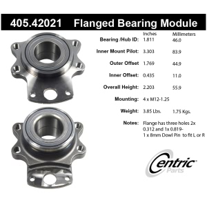 Centric Premium™ Wheel Bearing for 1995 Nissan 300ZX - 405.42021