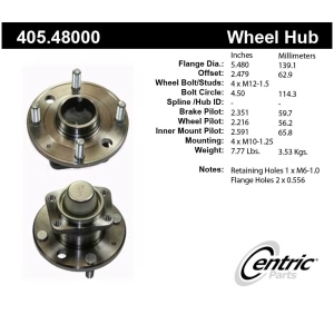 Centric C-Tek™ Standard Wheel Bearing And Hub Assembly for 2004 Suzuki Verona - 405.48000