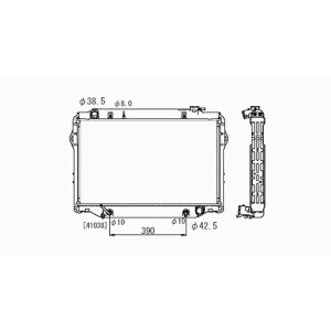 TYC Engine Coolant Radiator for 1997 Lexus LX450 - 1918