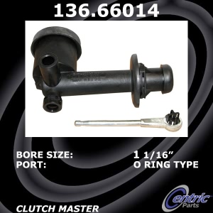 Centric Premium Clutch Master Cylinder for 2007 Hummer H3 - 136.66014