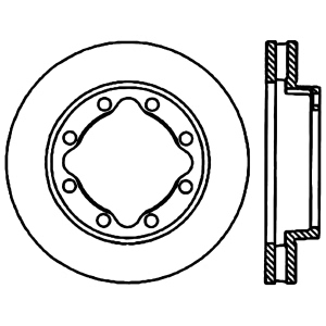 Centric Premium™ Brake Rotor for 1998 Dodge Ram 2500 - 125.66026
