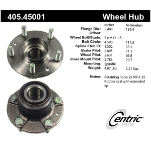 Centric Premium™ Wheel Bearing And Hub Assembly for 1997 Mazda 626 - 405.45001