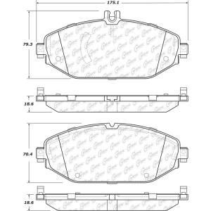 Centric Premium Ceramic Front Disc Brake Pads for 2020 Mercedes-Benz C300 - 301.17940