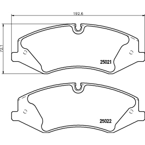 brembo Premium Low-Met OE Equivalent Front Brake Pads for Land Rover - P44024