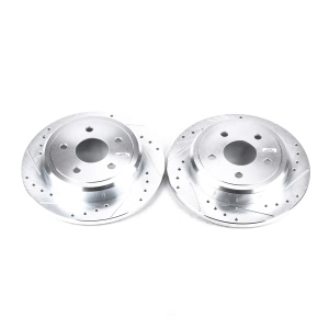 Power Stop PowerStop Evolution Performance Drilled, Slotted& Plated Brake Rotor Pair for 2009 Jeep Grand Cherokee - AR8793XPR