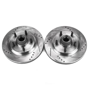 Power Stop PowerStop Evolution Performance Drilled, Slotted& Plated Brake Rotor Pair for Ford F-150 Heritage - AR8583XPR