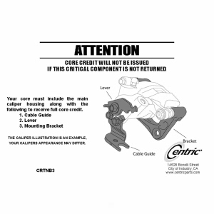 Centric Semi-Loaded Brake Caliper for Mitsubishi Starion - 141.46502