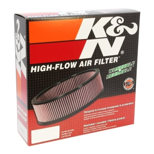 K&N E Series Round Red Air Filter （9.813" ID x 11.875" OD x 3.438" H) for GMC R2500 - E-1500