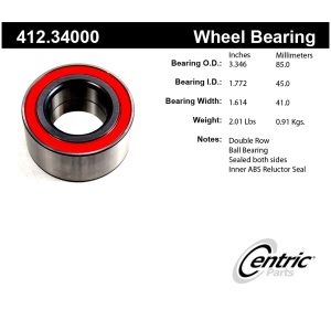 Centric Premium™ Rear Driver Side Double Row Wheel Bearing for BMW 840Ci - 412.34000