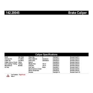 Centric Posi Quiet™ Loaded Brake Caliper for Jaguar F-Type - 142.20045