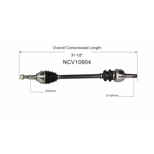 GSP North America Rear Driver Side CV Axle Assembly for 2005 Cadillac SRX - NCV10904