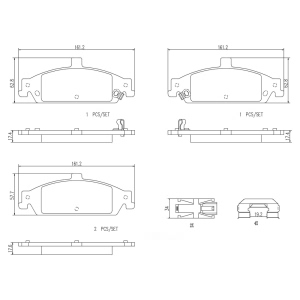 brembo Premium Ceramic Front Disc Brake Pads for 2003 Oldsmobile Alero - P10023N