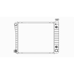 TYC Engine Coolant Radiator for 1990 GMC C2500 - 434