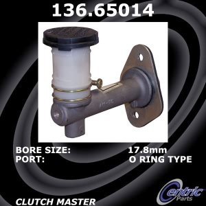 Centric Premium Clutch Master Cylinder - 136.65014