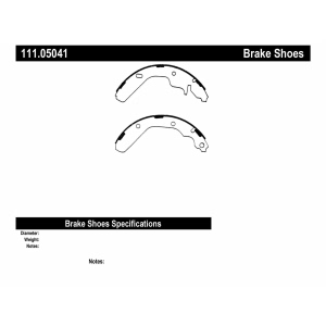 Centric Premium™ Drum Brake Shoes for Dodge Aries - 111.05041