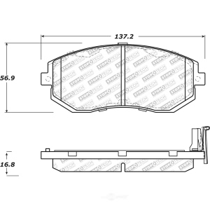 Centric Posi Quiet™ Ceramic Front Disc Brake Pads for Toyota 86 - 105.15390