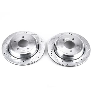 Power Stop PowerStop Evolution Performance Drilled, Slotted& Plated Brake Rotor Pair for 2007 Ford Crown Victoria - AR8165XPR