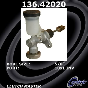 Centric Premium Clutch Master Cylinder - 136.42020