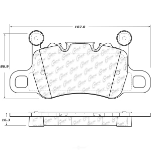 Centric Posi Quiet™ Semi-Metallic Rear Disc Brake Pads for 2019 Porsche Cayenne - 104.17400