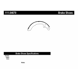 Centric Premium™ Drum Brake Shoes for Renault - 111.04670