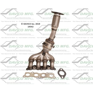 Davico Exhaust Manifold with Integrated Catalytic Converter for 2012 Ford Fiesta - 19542