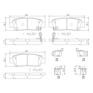 brembo Premium Ceramic Rear Disc Brake Pads for 1997 Toyota Avalon - P83123N