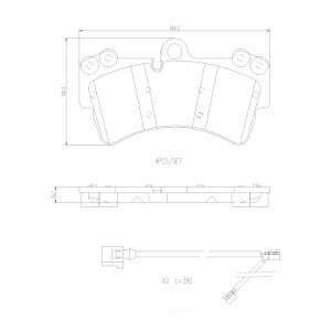 brembo Premium Ceramic Front Disc Brake Pads for 2004 Porsche Cayenne - P85065N
