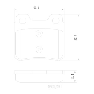 brembo Premium Ceramic Rear Disc Brake Pads for 1994 Saab 900 - P59018N