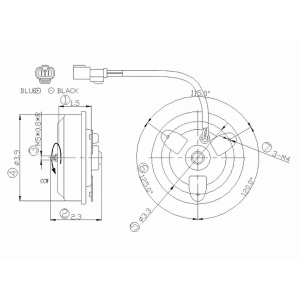 TYC Passenger Side Engine Cooling Fan Motor for 2001 Honda Civic - 630830