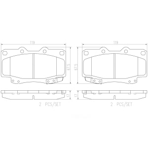 brembo Premium Ceramic Front Disc Brake Pads for 2001 Toyota Tacoma - P83143N