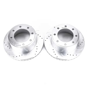 Power Stop PowerStop Evolution Performance Drilled, Slotted& Plated Brake Rotor Pair for 2010 Ford F-350 Super Duty - AR85116XPR