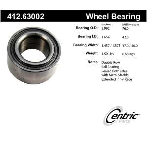 Centric Premium™ Front Driver Side Double Row Wheel Bearing for Chrysler E Class - 412.63002