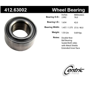 Centric Premium™ Front Driver Side Double Row Wheel Bearing for 1984 Dodge Daytona - 412.63002